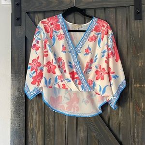 Floral boho crop top